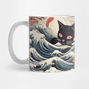 black cat god of japan Mug